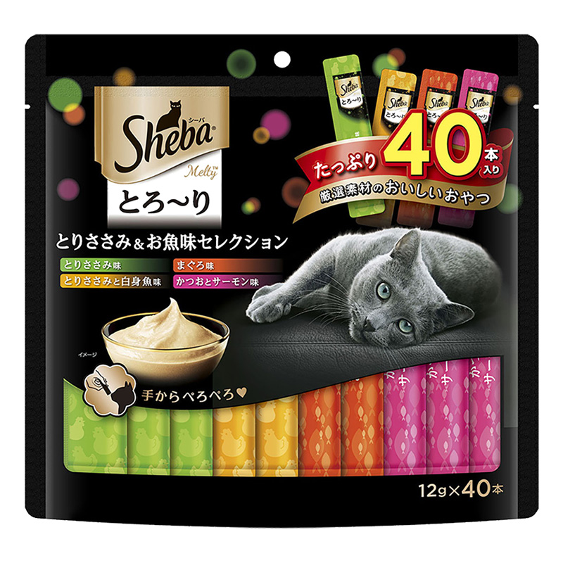 シーバ とろ~りメルティ ささみお魚セレクション 1袋（12g×40本）