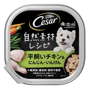 シーザー 自然素材レシピ 平飼いチキン&にんじん いんげん 85g
