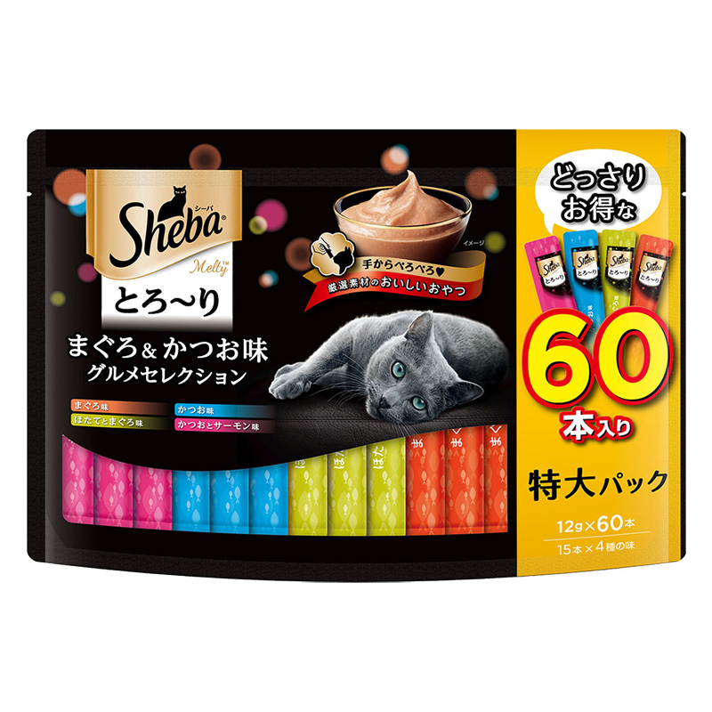 シーバ とろ~りメルティまぐろかつおグルメセレクション 1袋（12g×60本）