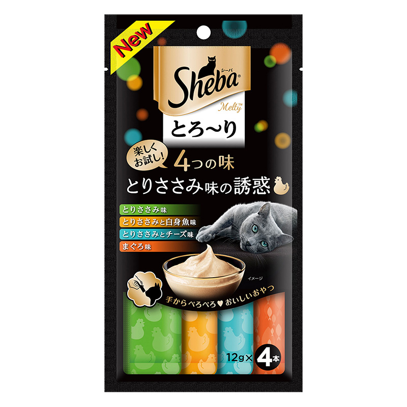 シーバ とろ~りメルティ 4つの味ささみセレクション 1袋（12g×4本）