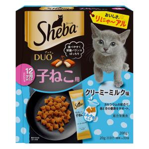シーバデュオ 12ヶ月までの子ねこ用 クリーミーミルク味 200g(20g×10袋)