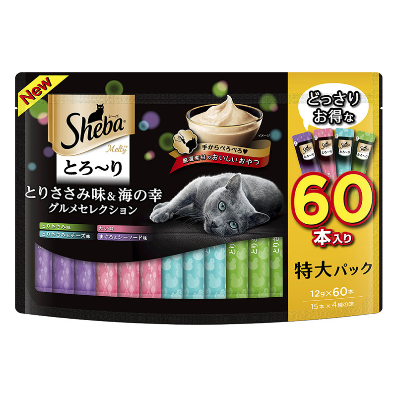 シーバ とろ~りメルティささみ海の幸セレクション 1袋（12g×60本）
