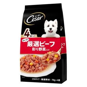 シーザー 厳選ビーフ野菜 1パック（70g×4袋）
