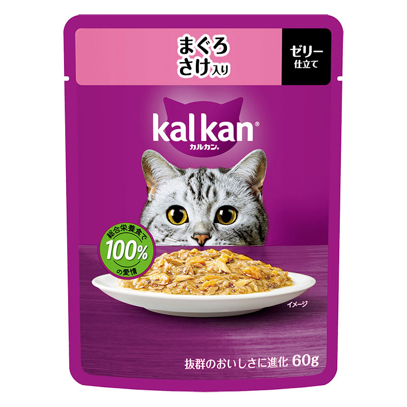 カルカン パウチ まぐろ さけ入り 60g