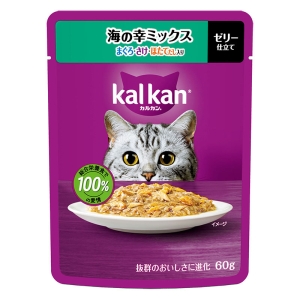 カルカン パウチ 海の幸ミックス まぐろ・さけ・ほたてだし入り 60g