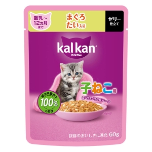 カルカン パウチ 12ヵ月までの子ねこ用 まぐろ たい入り 60g