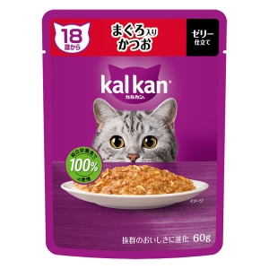 カルカン パウチ 18歳から まぐろ入りかつお 60g