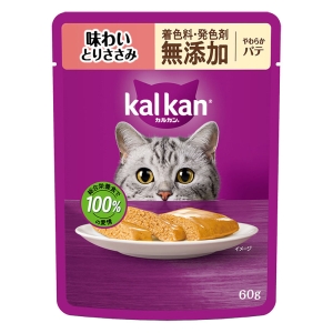 カルカン パウチ やわらかパテ 味わいとりささみ 着色料・発色剤 無添加 60g