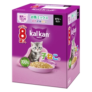 カルカン パウチ 12ヵ月までの子ねこ用 お魚ミックス まぐろ・かつお・たい入り 60g ８袋パック