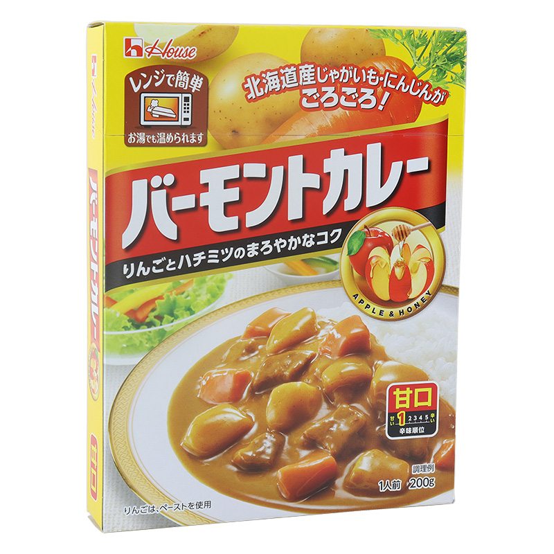 レトルト バーモントカレー 甘口 1人前(200g)