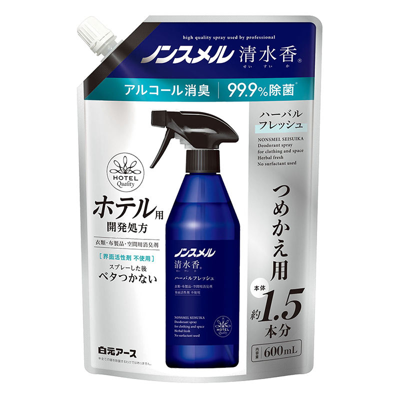 ノンスメル清水香 ハーバルフレッシュ つめかえ 600ml