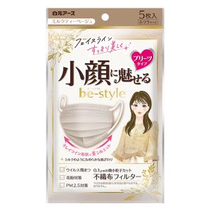 ビースタイル プリーツタイプ ふつうサイズ ミルクティーベージュ 5枚入