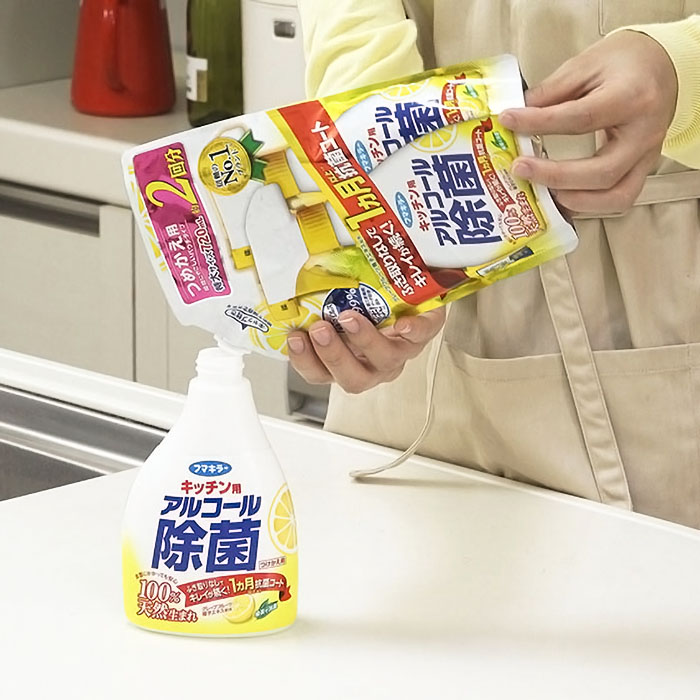 キッチン用アルコール除菌スプレーつめかえパウチ2回分 720ml