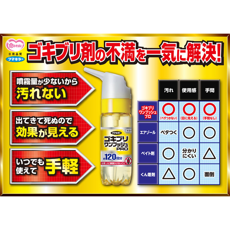ゴキブリワンプッシュプロ 120回分 30ml