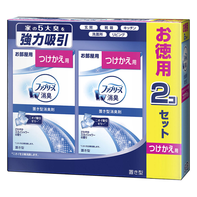 ファブリーズ 消臭剤 つけかえ用 2個 さわやかスカイシャワーの香り 130g