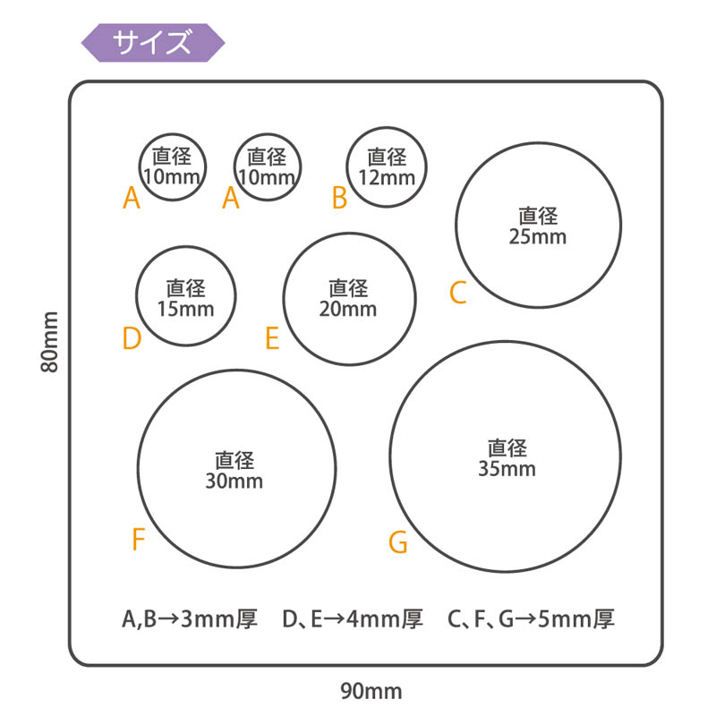ソフトモールド 丸プレート