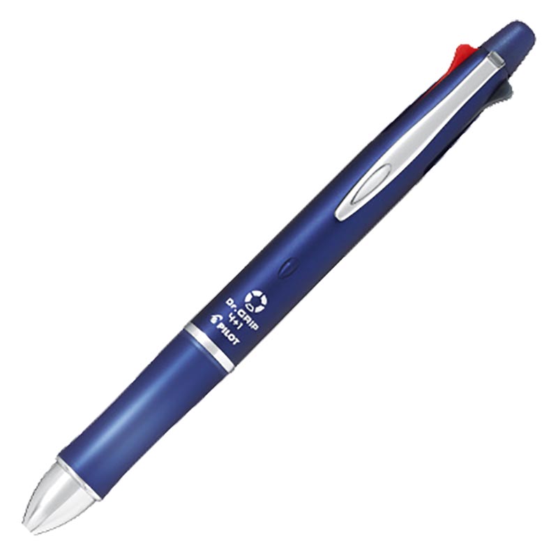 ドクターグリップ4+1 0.7mm (黒・赤・青・緑) 細字＋シャープ0.5mm ネイビー