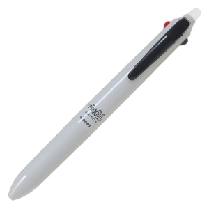 フリクションボールスイッチ フリクション(黒・赤・青)0.38mm+油性(黒)0.5mm ホワイトグレー LB31FBS-1-WGY