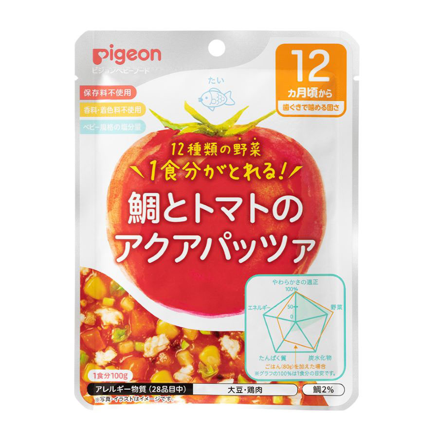 食育レシピ 野菜 鯛トマトのアクアパッツァ 100g