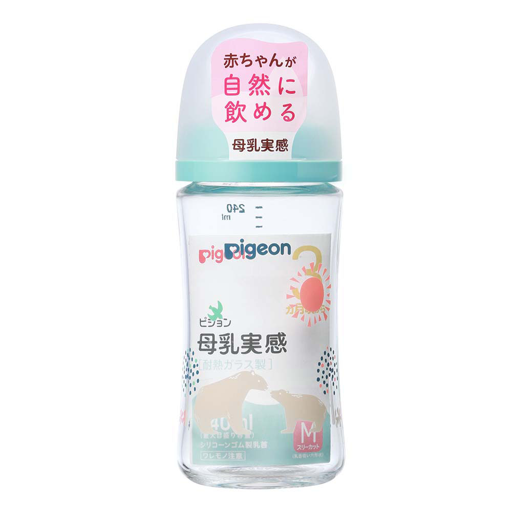 母乳実感 耐熱ガラス Bear 240ml