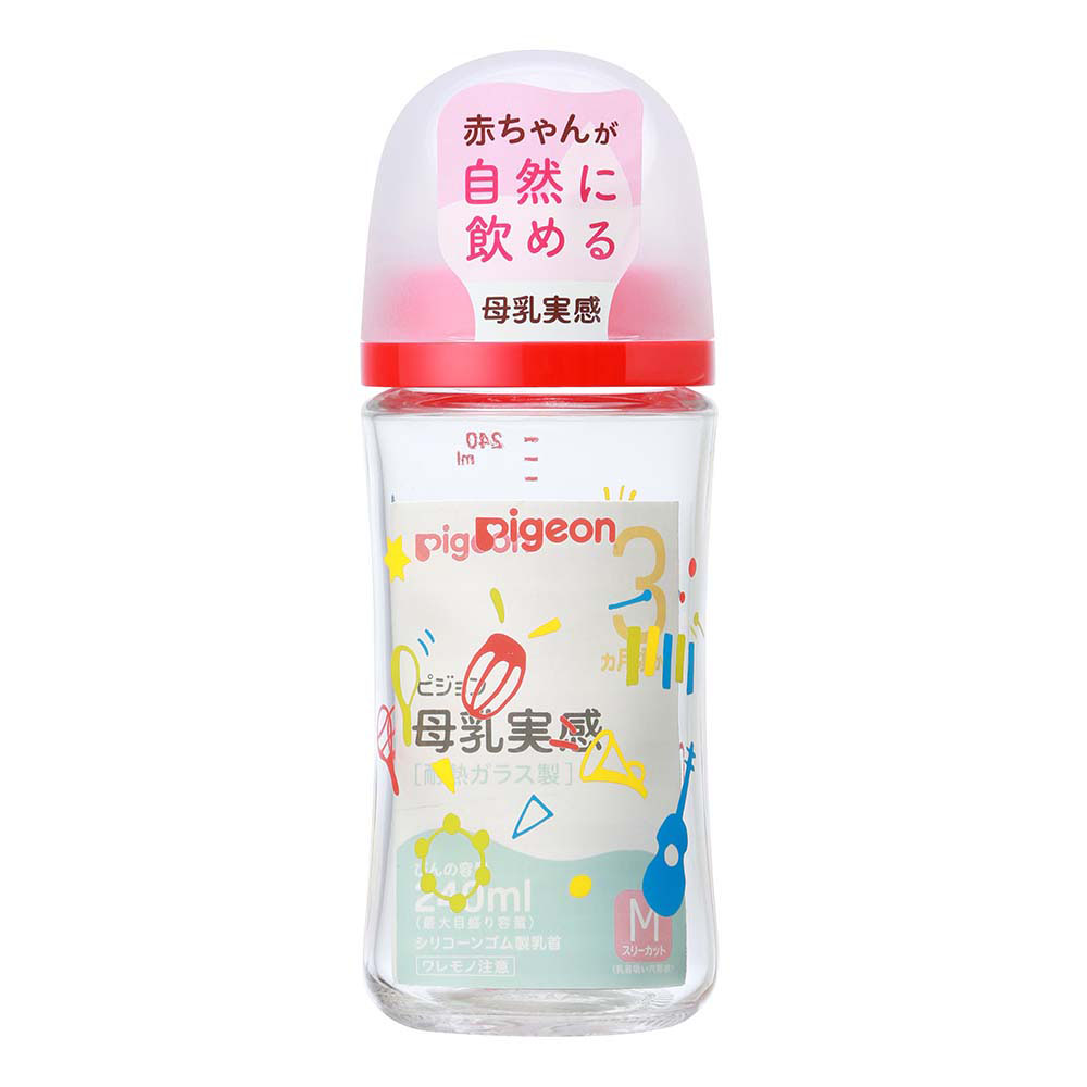 母乳実感 耐熱ガラス Music 240ml
