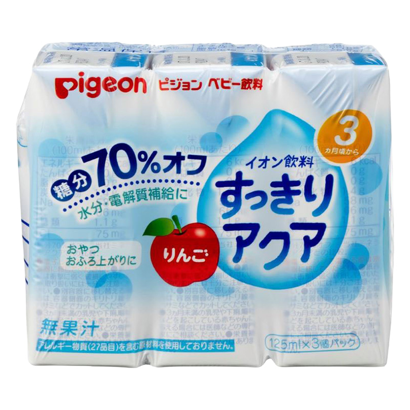 紙パック飲料 すっきりアクア りんご 3コパック 125ml
