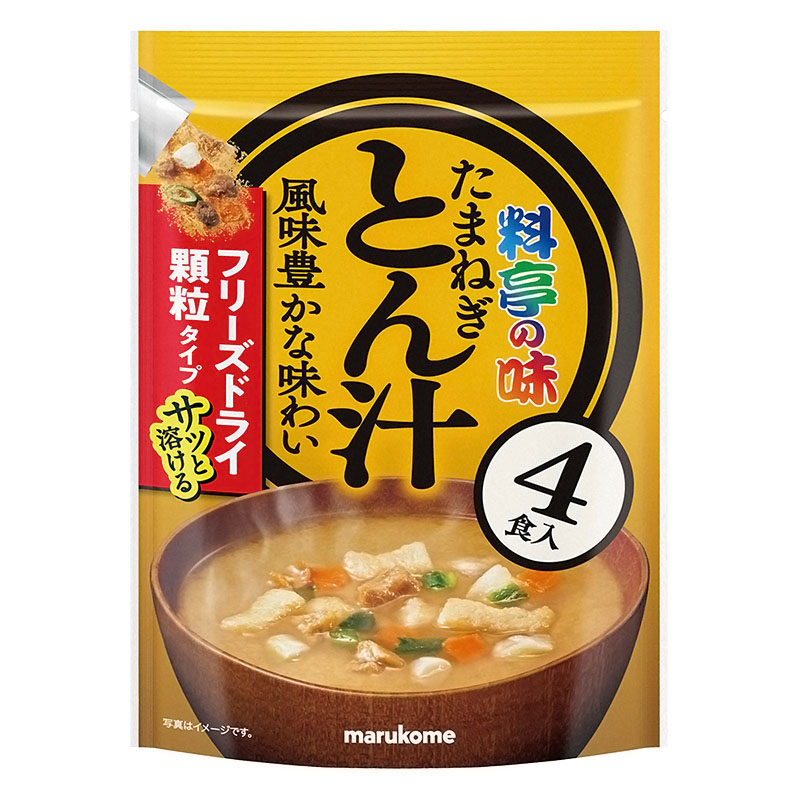 お徳用 フリーズドライ顆粒 みそ汁  料亭の味 たまねぎとん汁 4食