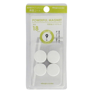 強力マグネット18mm白 （4個）