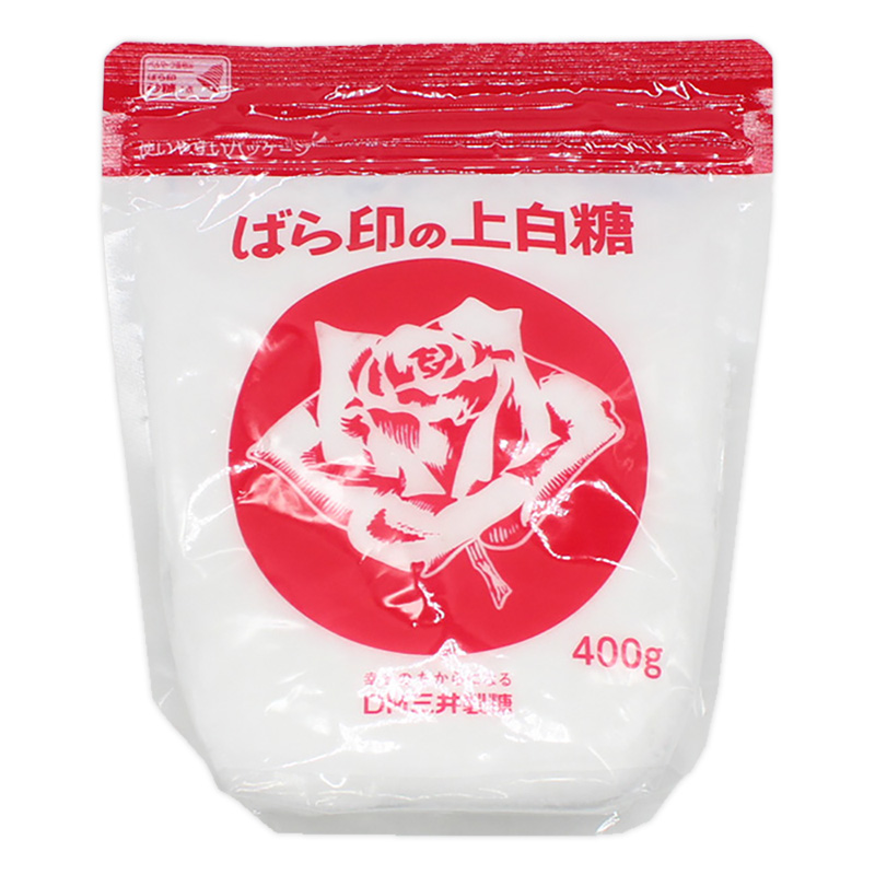 ばら印の上白糖 チャック付 400g