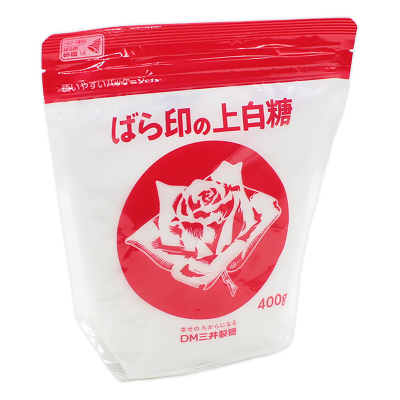 ばら印の上白糖 チャック付 400g