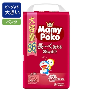 マミーポコ パンツ ドラえもん オムツ ビッグより大きいサイズ(13~28kg)36枚