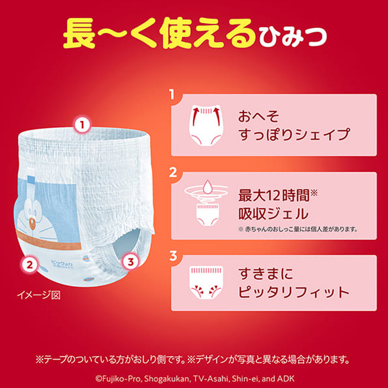 マミーポコ パンツ ドラえもん オムツ ビッグより大きいサイズ(13~28kg)36枚
