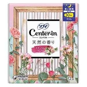 センターイン コンパクト1｜2フローラル多い夜用12枚