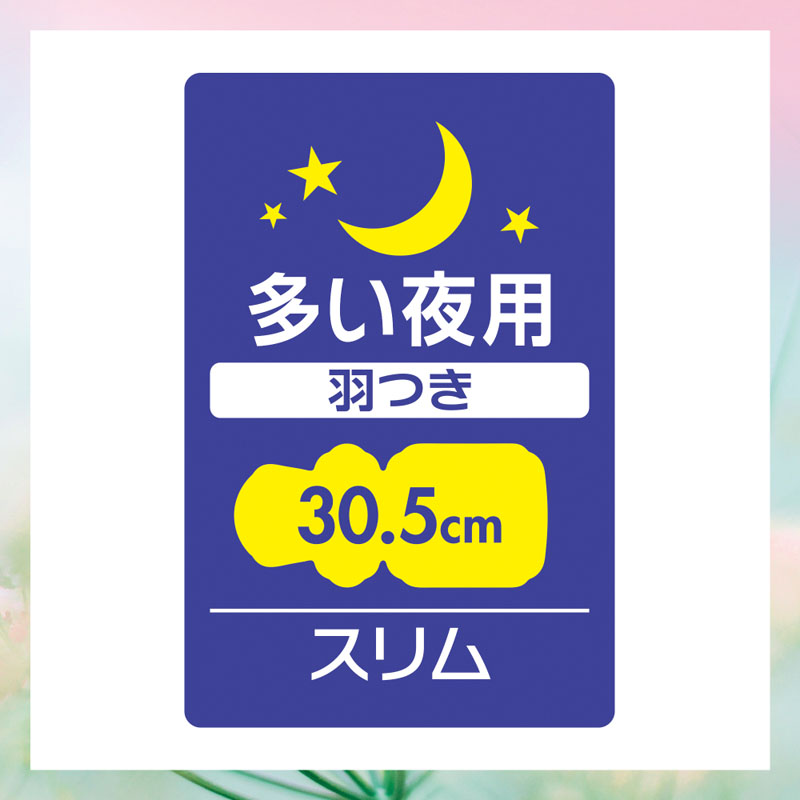 センターイン コンパクト1｜2フローラル多い夜用12枚