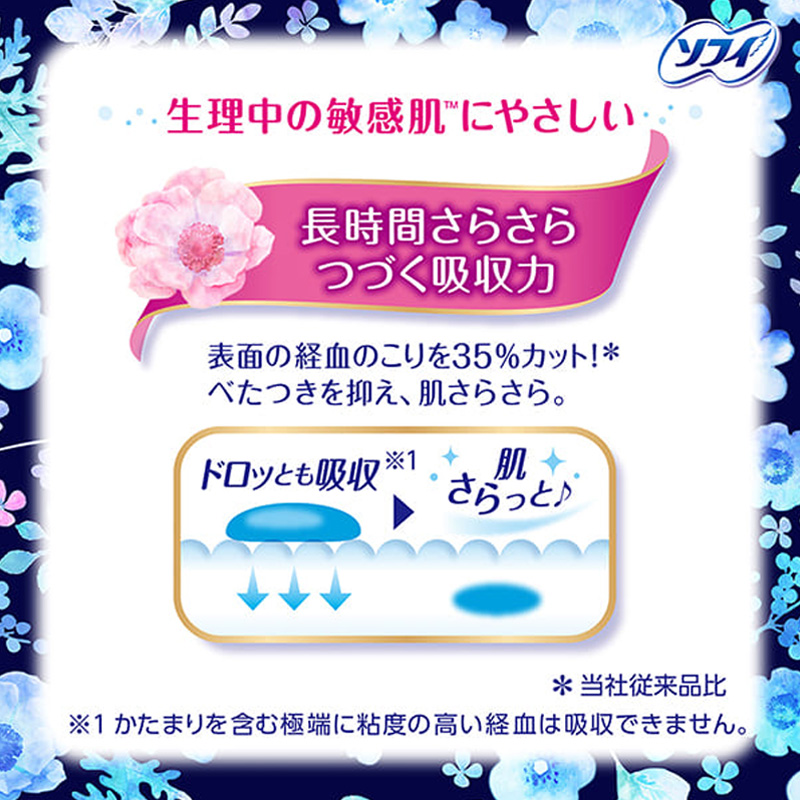 ソフィ はだおもい 極うすスリム 特に多い夜用 羽つき 40cm 9コ入