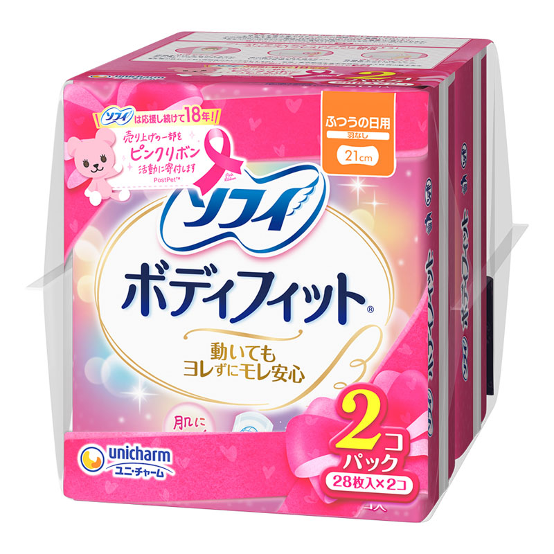 ソフィ ボディフィット 21cm 羽なし 28枚×2個パック