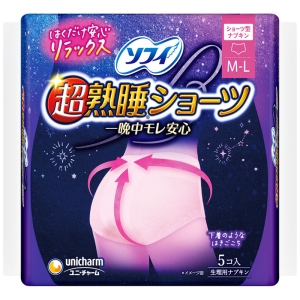 ソフィ 超熟睡 ショーツ 特に多い夜用 M L ( 5枚入 )