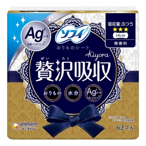 ソフィ Kiyora贅沢吸収 ふつうの日用 無香料 62枚