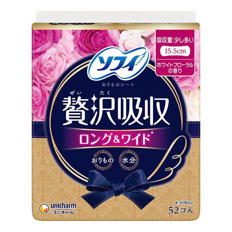 ソフィ Kiyora贅沢吸収 少し多い日用 ホワイトフローラルの香り 52枚