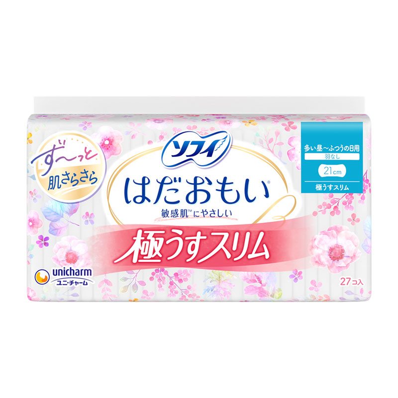 ソフィ はだおもい 極うすスリム 21㎝ 羽なし 27枚