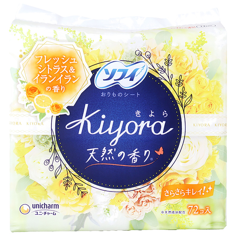 ソフィ Kiyora フレッシュシトラス&イランイラン 72枚