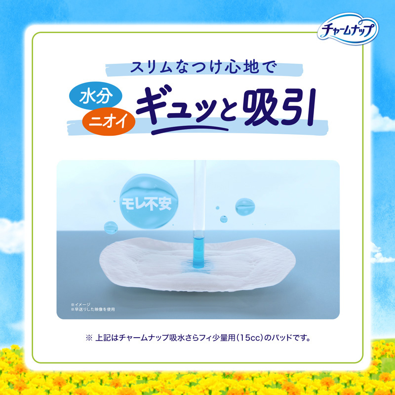チャームナップ 吸水さらフィ パンティライナー 3cc 17.5cm 40枚