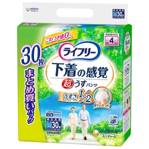 【お取り寄せ商品】ライフリー 超うす型下着感覚パンツ 4回吸収 M 30枚