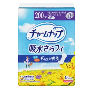 チャームナップ 吸水さらフィ 特に多い時も1枚で安心用 200cc 29cm 18枚入