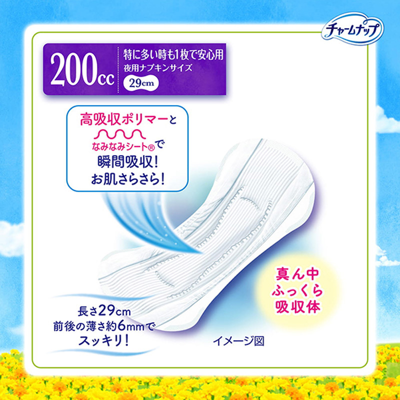 チャームナップ 吸水さらフィ 特に多い時も1枚で安心用 200cc 29cm 18枚入