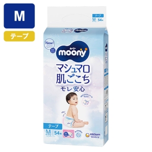 ムーニー マシュマロ肌ごこち モレ安心 テープタイプ Mサイズ 54枚