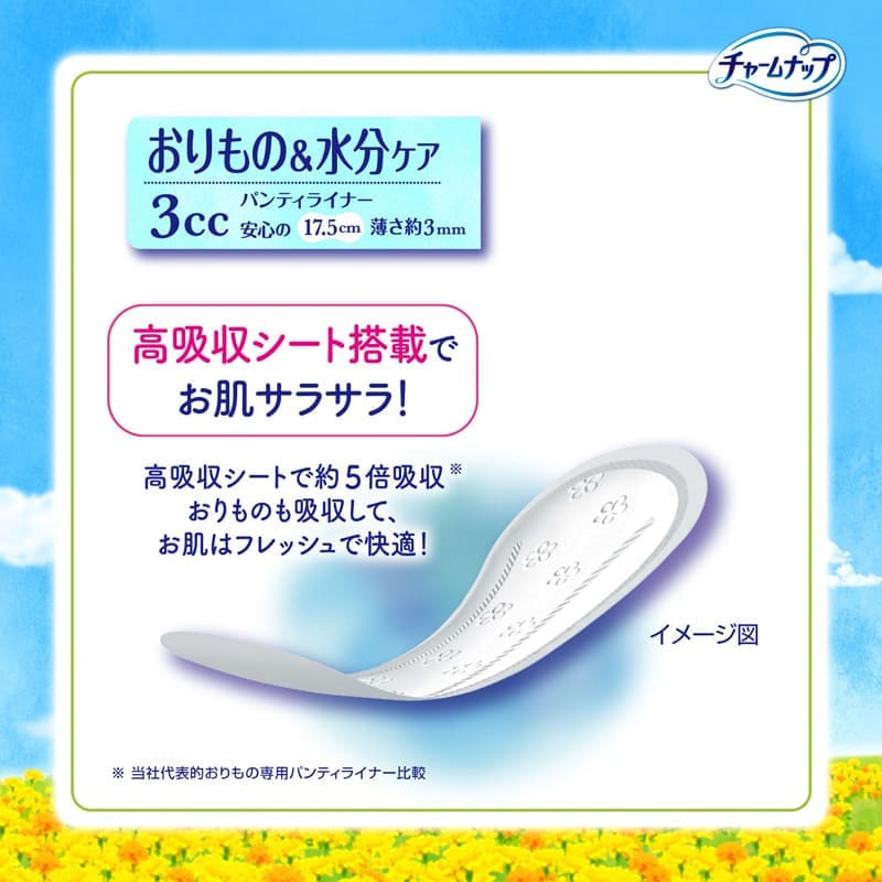 チャームナップ 吸水さらフィ パンティライナー 3cc 17.5cm 80枚