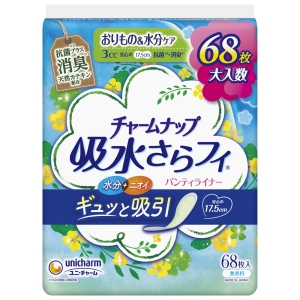 チャームナップ 吸水さらフィ パンティライナー 3cc 消臭タイプ 17.5cm 68枚