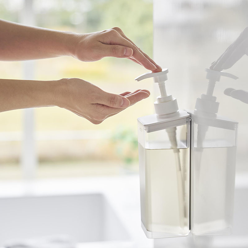 【お取り寄せ商品】たっぷり洗剤が出るマグネットディスペンサー ボディソープ MIST(ミスト) ホワイト
