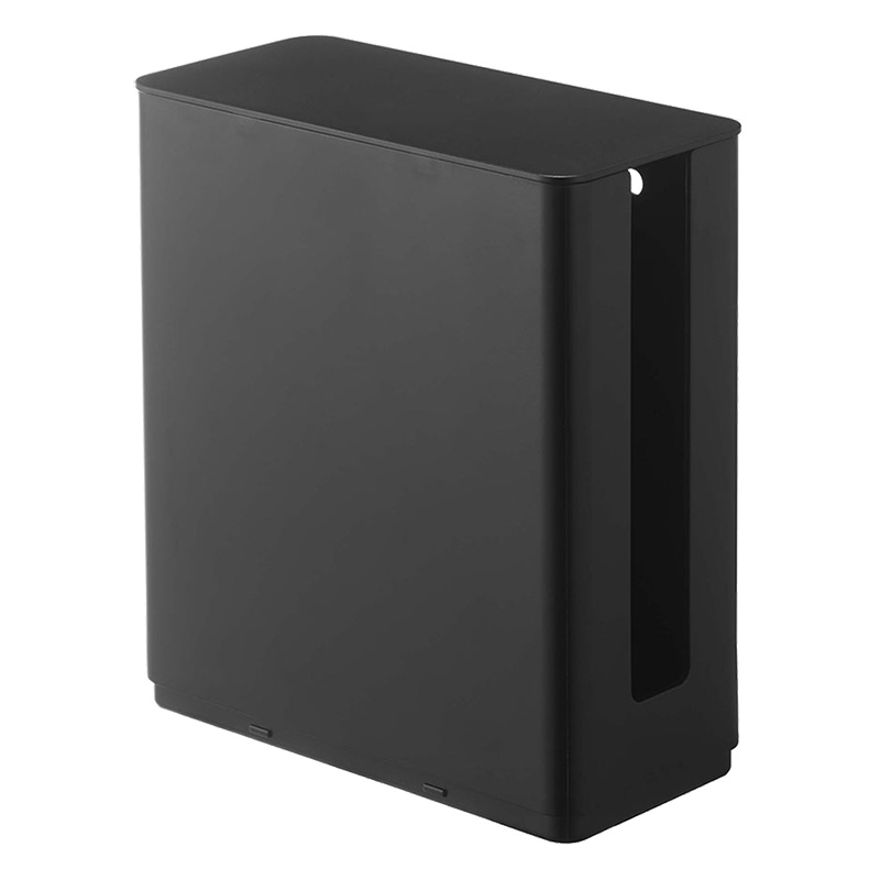 【お取り寄せ商品】重ねられるスリム蓋付き ルーター収納ケース smart(スマート) ブラック